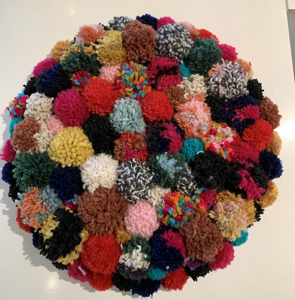 Kim MacDonald| Past Souls |  Wall Hanging pom pom | McAtamney Gallery and Design Store | Geraldine NZ